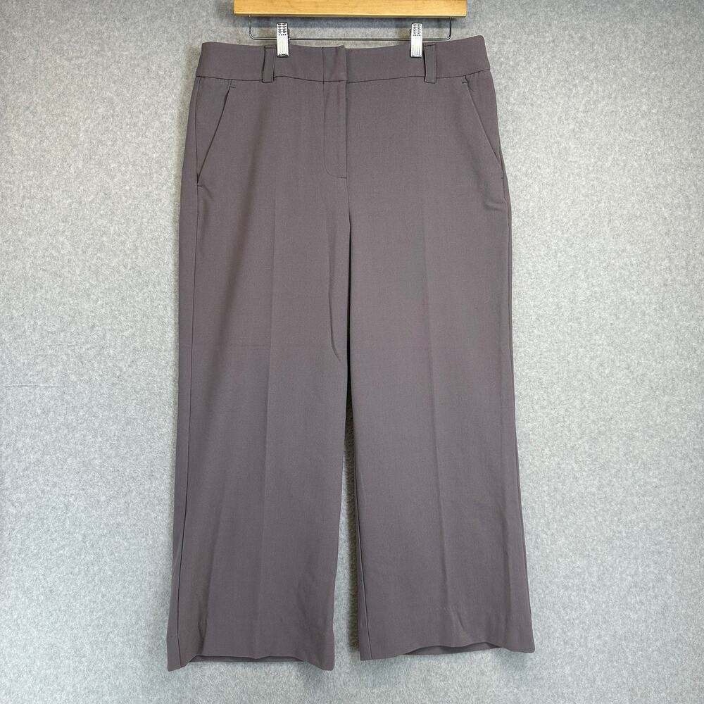 Jennifer Lopez Pants Womens Size 12 AVG Gray Wide-Leg Polyester Blend